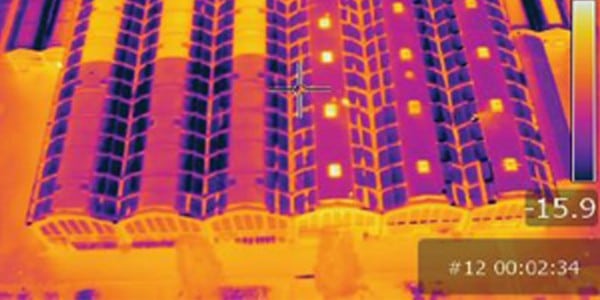 Thermographie aérienne d’une usine de production