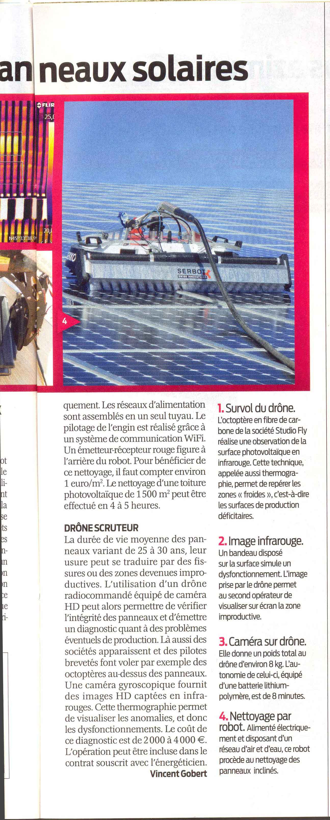 Conseil pour l'inspection d'un panneau solaire