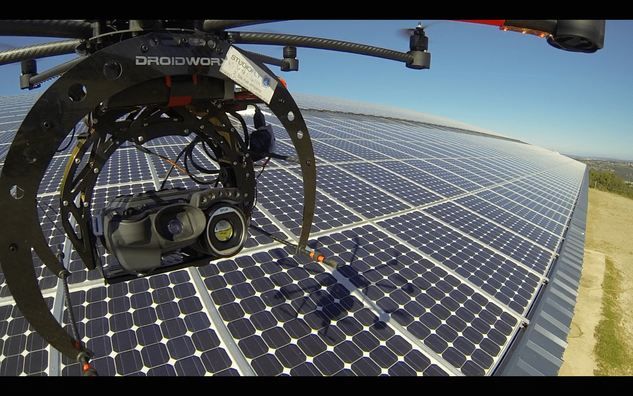 Panneau solaire, inspection thermographique