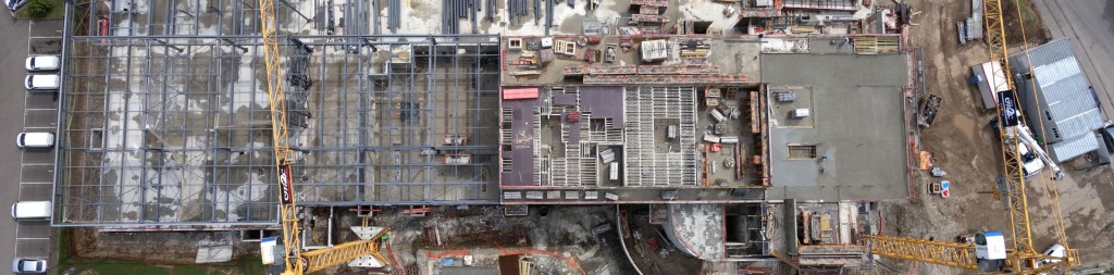 Orthophotographie par drone d'un suivi de chantier