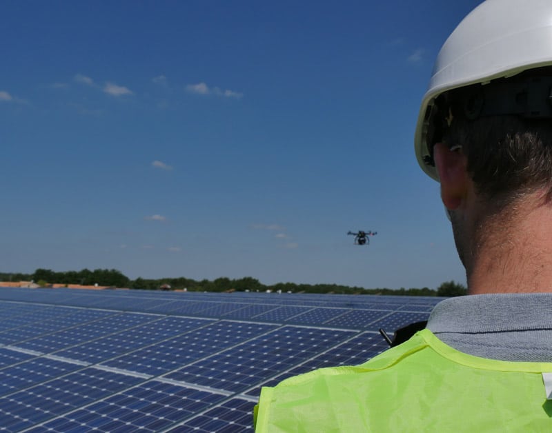 Inspection par drone de centrales photovoltaïques