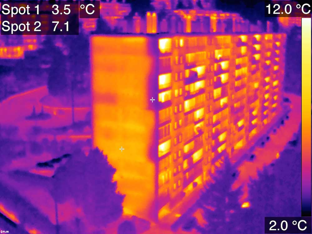 thermographie de bâtiment par drone - Caméra FLIR