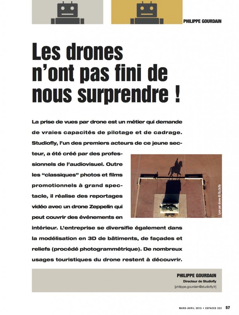 Article robotique et drones