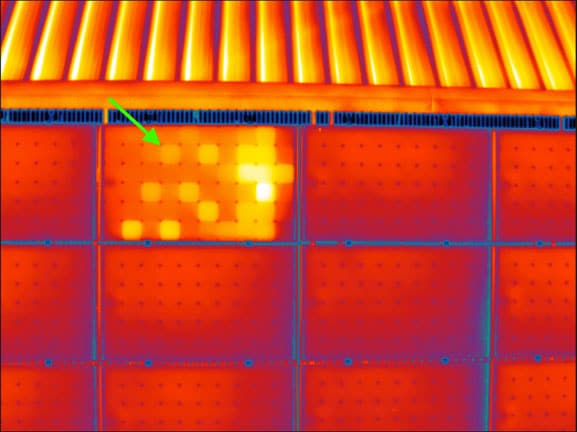 Constellation de capteurs solaires défectueux