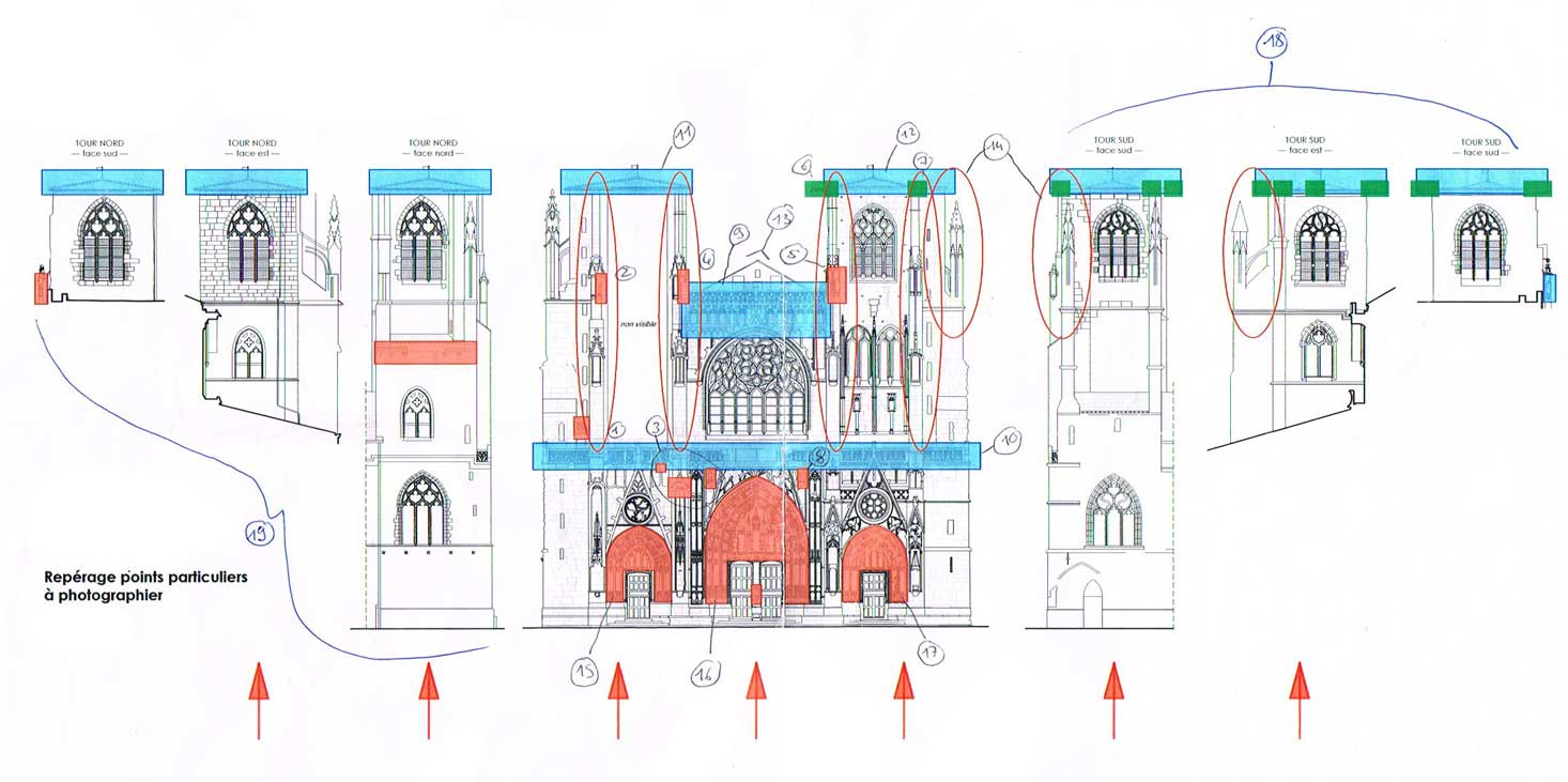 Exemple d'inspection visuelle, gargouille et toiture