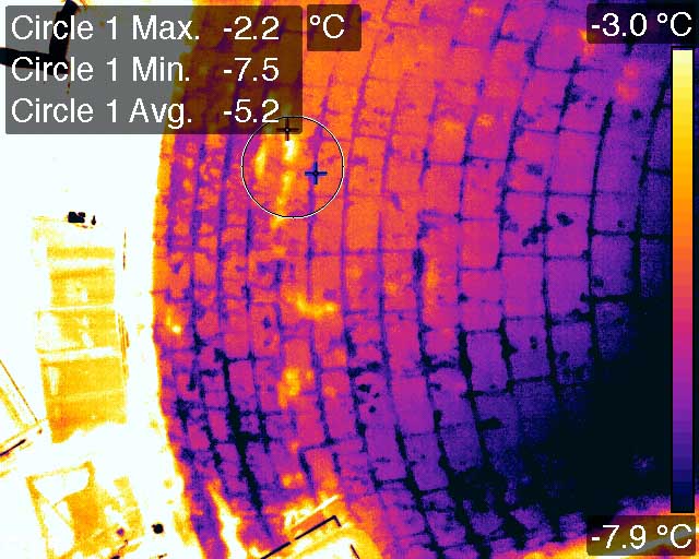 Thermogramme avec différence de température