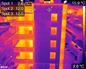 Image thermique par drone pour inspection de batiment