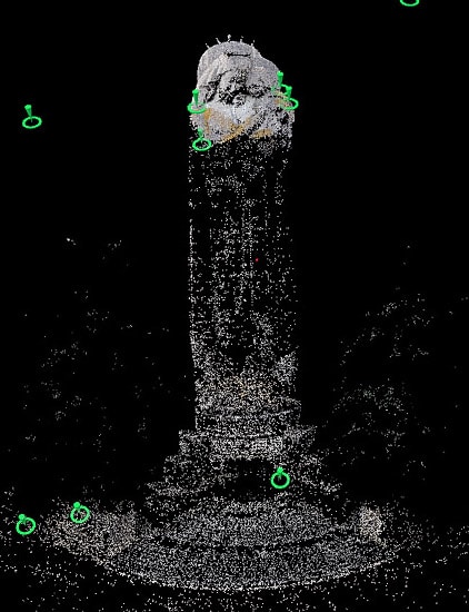 Statue modélisé en 3d par drone