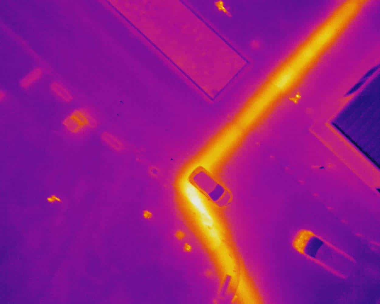 thermographie réseau de chaleur par drone et orthophotographie