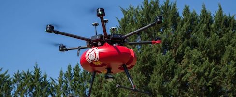 Drone pompier pour incendie