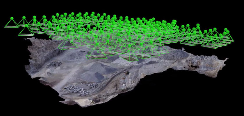 Prise de vues topographique par drone