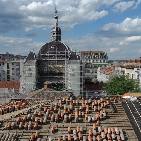 Chantier de restauration de l'Hôtel-Dieu de Lyon