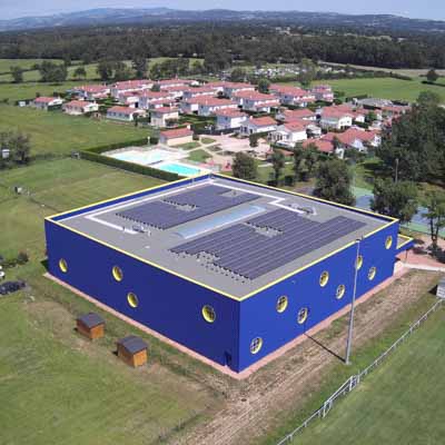 Exemple d'inspection ce panneaux de centrale solaire