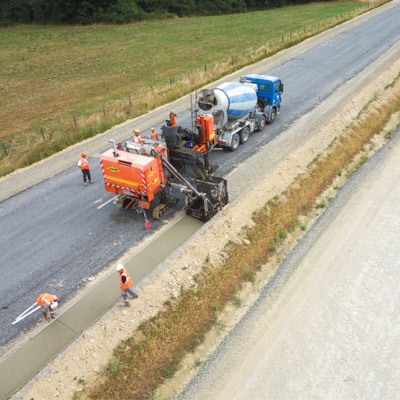 Vue par drone, suivi de chantier routier