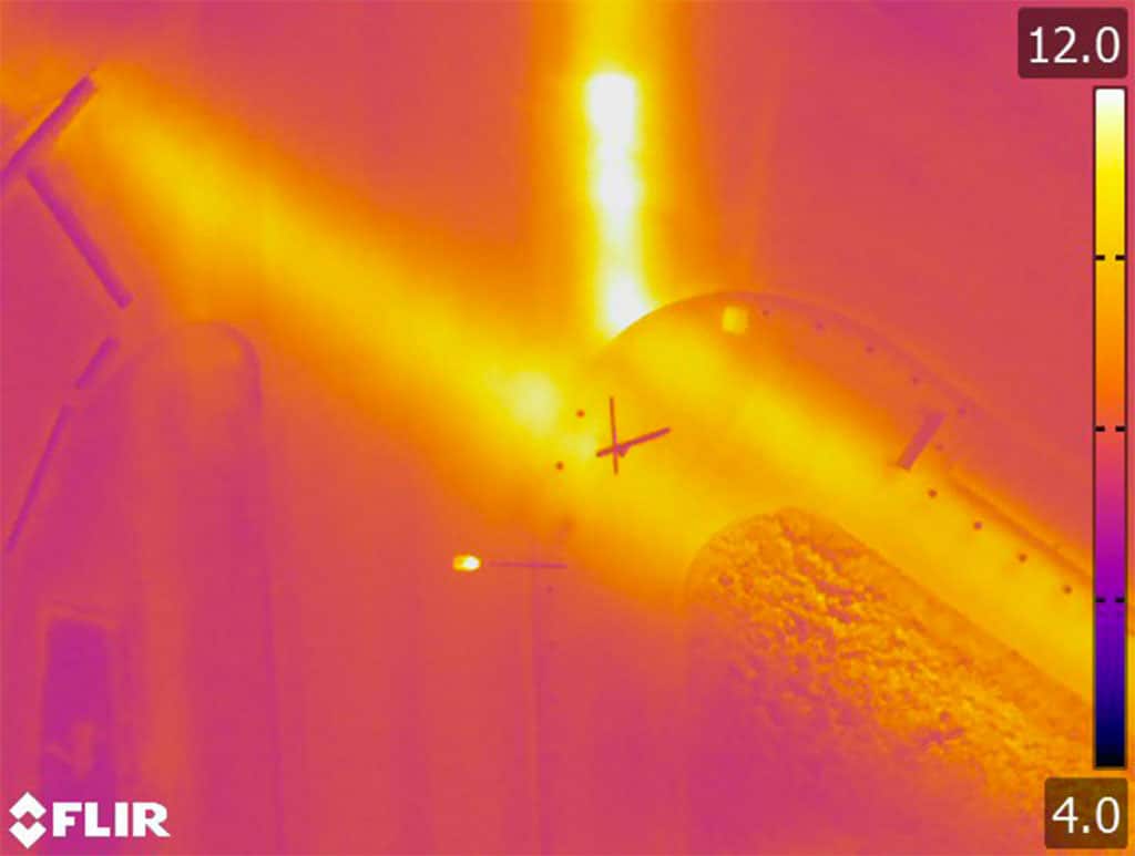 Thermographie d'un réseau de chaleur sous une route