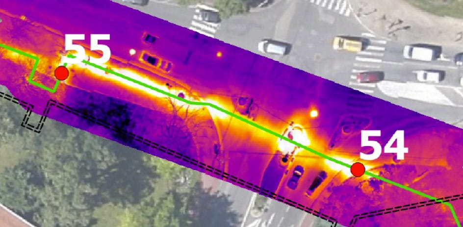 Un réseau de chaleur avec ses anomalies thermiques