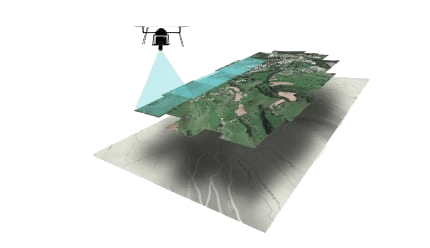 Relevé cartographique par drone