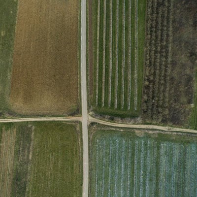 Orthophotographie d'un espace agrilcole