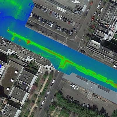 Image thermique géoréférencé de réseau de chaleur