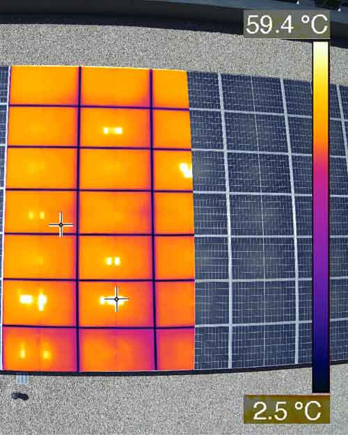 Thermographie Panneaux Solaires