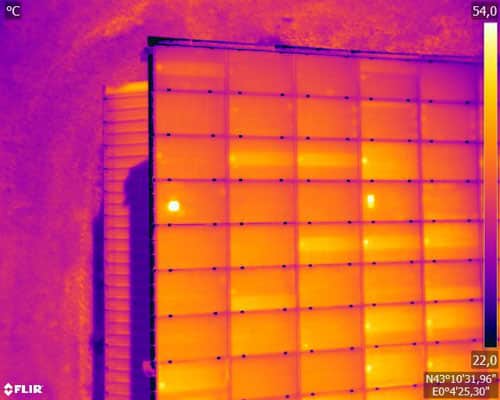 Anomalies technique sur un panneau solaire, Lyon