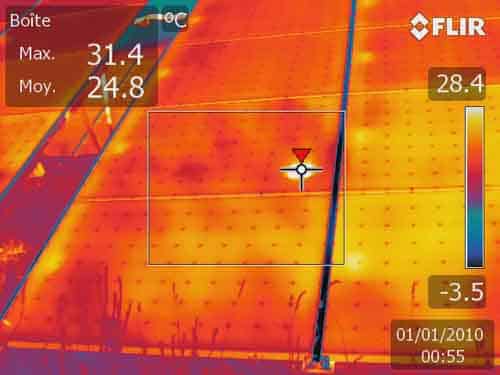 point-chaud-panneaux-solaires Hot spot sur un panneau solaire