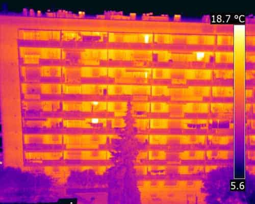 Thermogramme de bâtiment,rénovation énergétique en Rhone Alpes