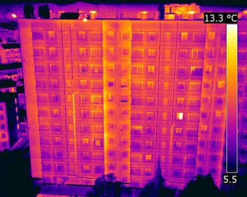 Thermogramme d'un bâtiment, bilan énergétique