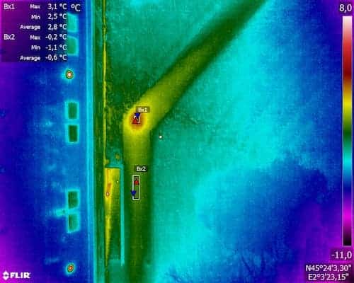 thermogramme établi grâce à une caméra thermique