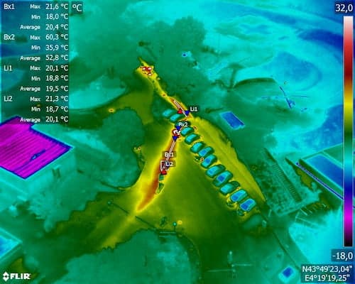 Thermogramme, pour la surveillance d'un réseau de chaleur