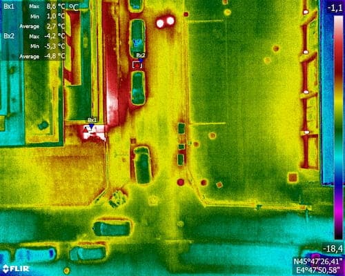 Thermogramme, pour illustrer fonctionnement réseau de chaleur