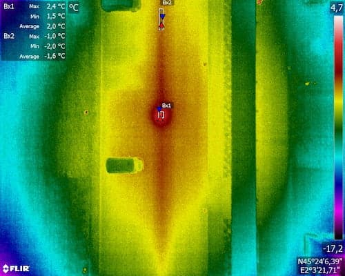 Image thermogramme pour fuite dans un réseaux de chaleur