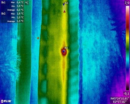 fuite thermique en prise de vue par drone