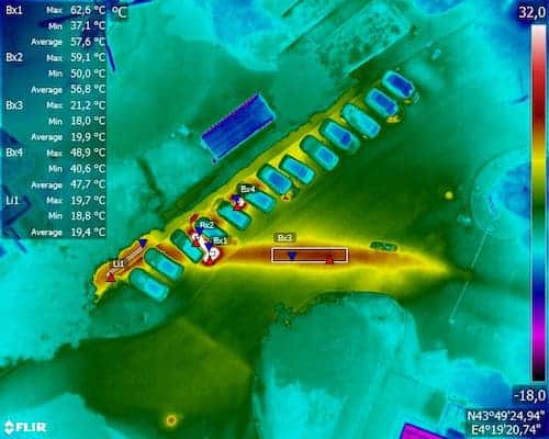 Pourquoi rechercher des fuites ? Exemple thermogramme réseaux de chaleur