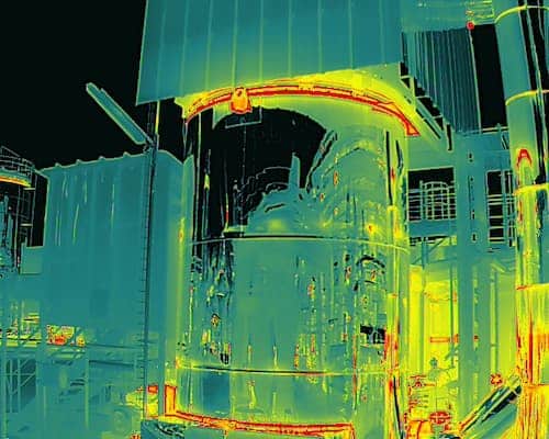 industrie-inspection-infra-rouge-marseille Thermogramme d'une cuve industrielle