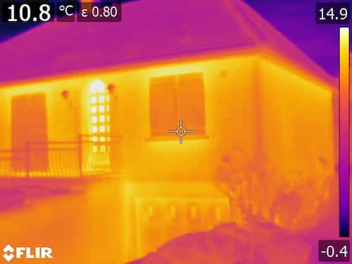 Thermogramme d'un maison, drone thermique de votre habitat