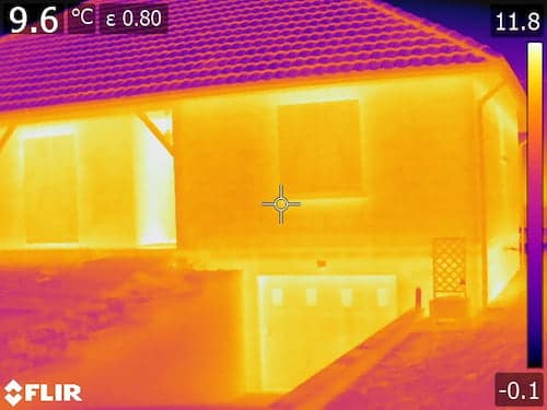 inspection-thermique-approche-novatrice Thermogramme façade de maison, résidence