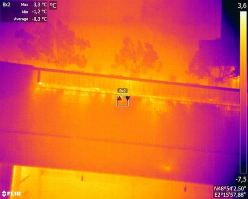 Exemple de thermogramme pour aider à la rénovation thermique des toitures