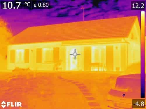 thermo-toiture-saint-etienne Maison, région de Saint-Etienne, thermogramme