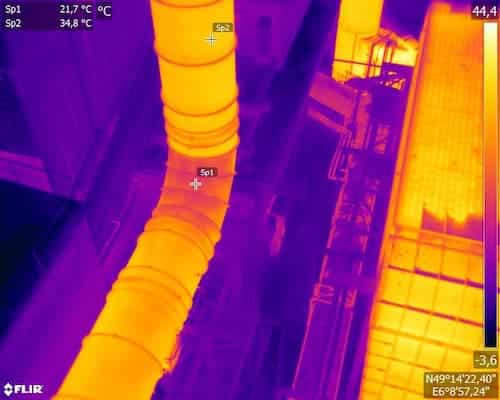 avantages inspections industrielles : thermogramme