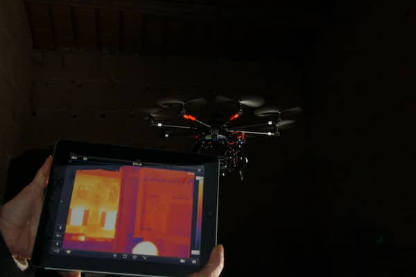 Drone et retour d'image thermographique