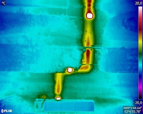 Circuit de réseaux de chaleur : thermogramme d'inspection